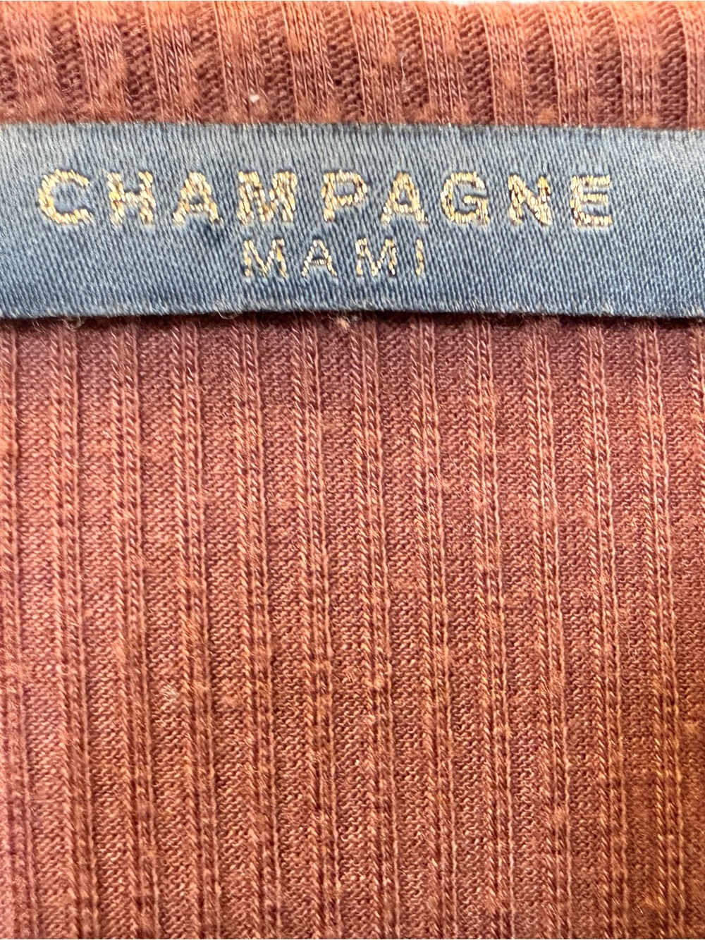 Champagne Ribbed Button-Front Top - Coral - Picture 3 of 4